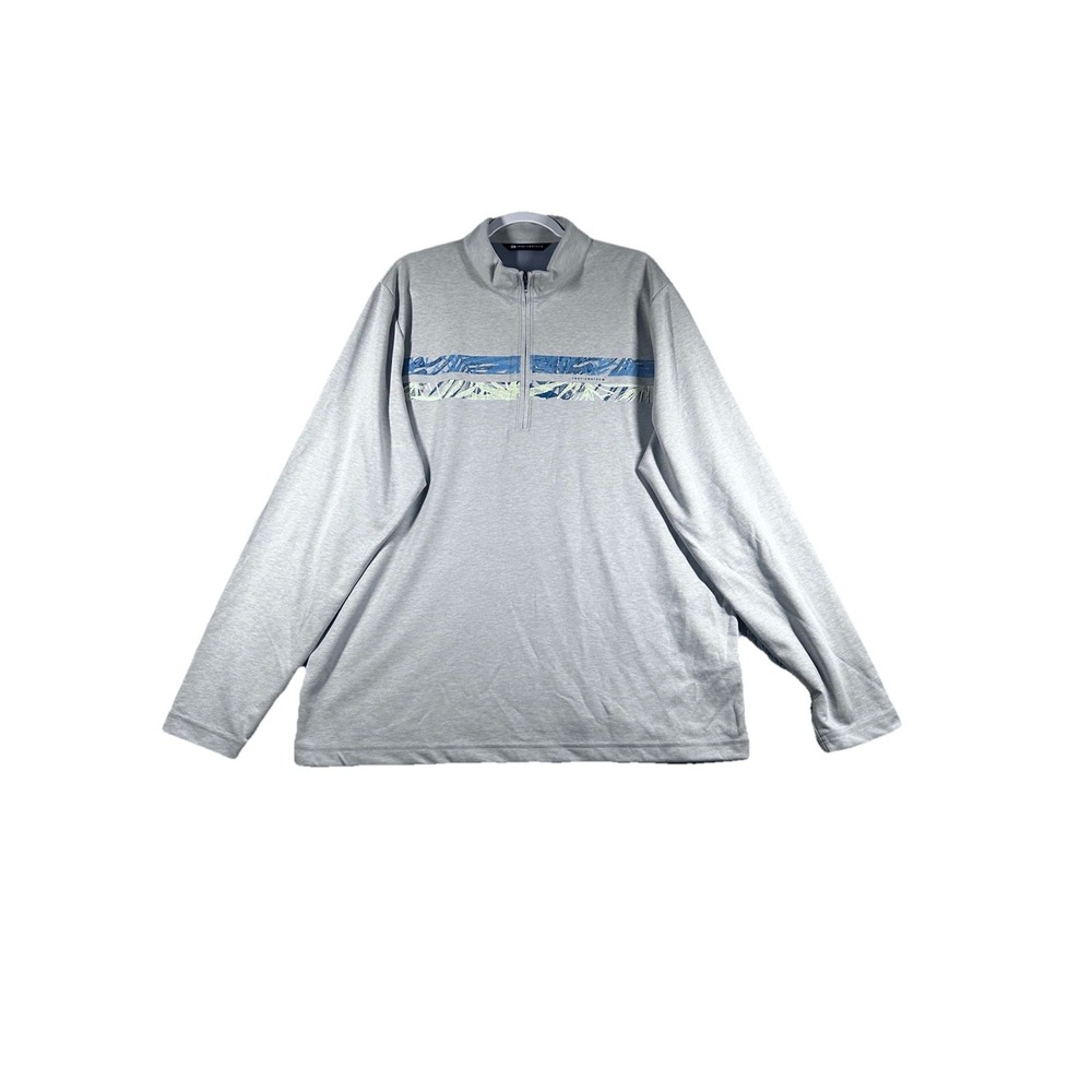 TRAVIS MATHEW Gray Coveside 1/4‎ Zip Sweater Large New